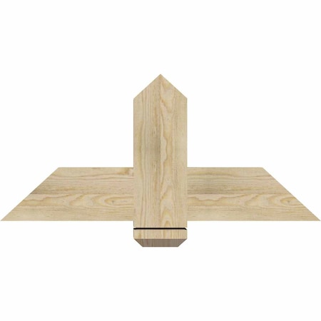 Ekena Millwork Eugene Rough Sawn Timber Gable Bracket, Douglas Fir, 36"W x 16"H x 4"D x 6"F, 11/12 Pitch GBW036X16X0406EUG00RDF